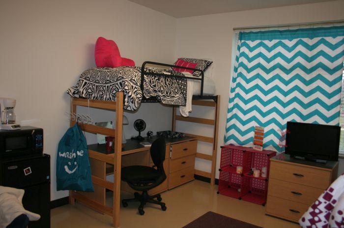 Inside of a room at Centennial Hall